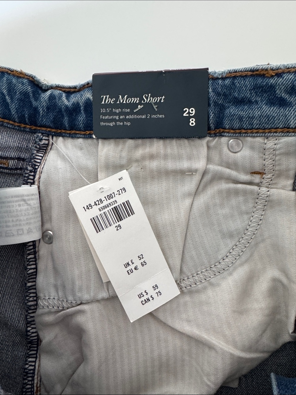 Abercrombie & Fitch The Mom Short High Rise Curve Love - Picture 4 of 4